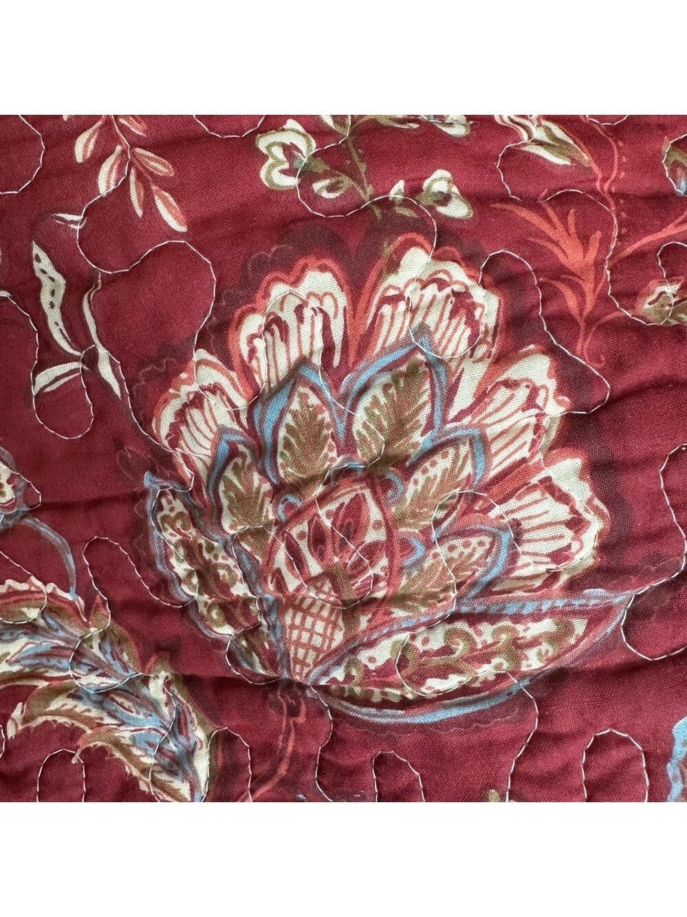 Floral Quilted Bedding Shams X2 Queen - Picture 3 of 4